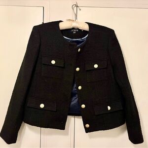 J. Crew Women's Black Blazer (Isabelle Lady Jacket Style)
